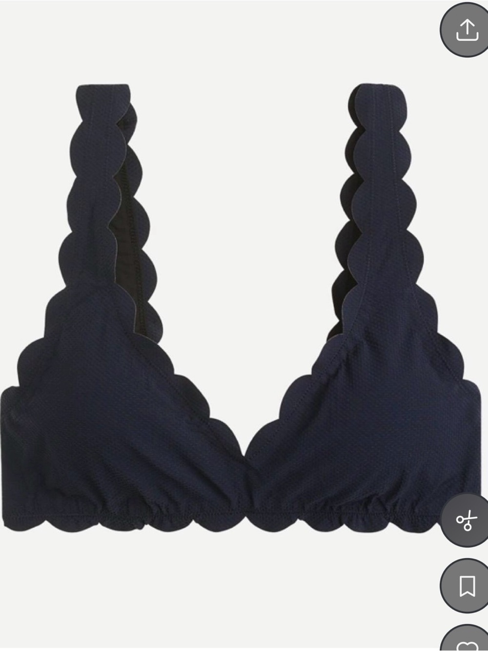 J. Crew Black Scalloped Bralette